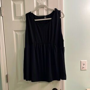 Black babydoll tank
